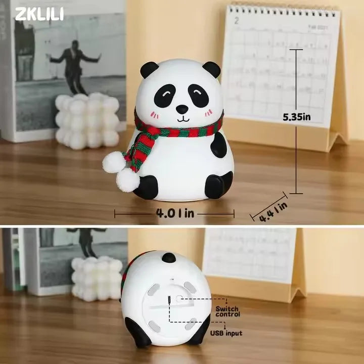 Cute Panda LED Night Light with RGB Colors