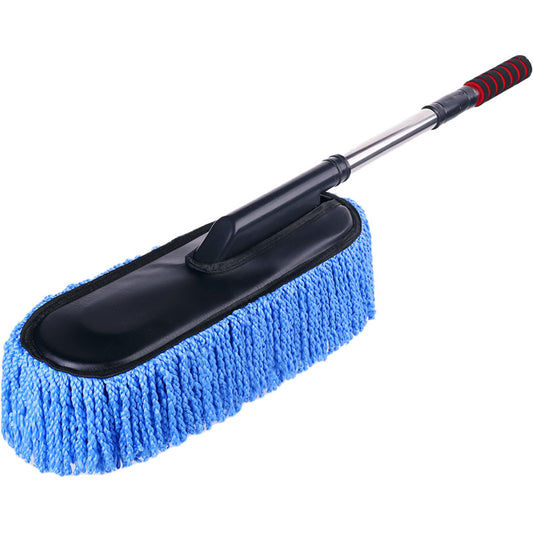 Durable Car Wash Brush with Removable Wax Mop Head
