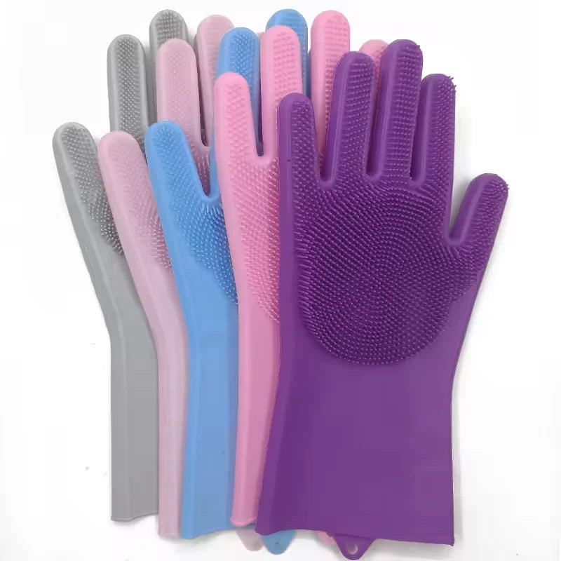 All-in-One Silicone Magic Gloves for Kitchen Cleaning