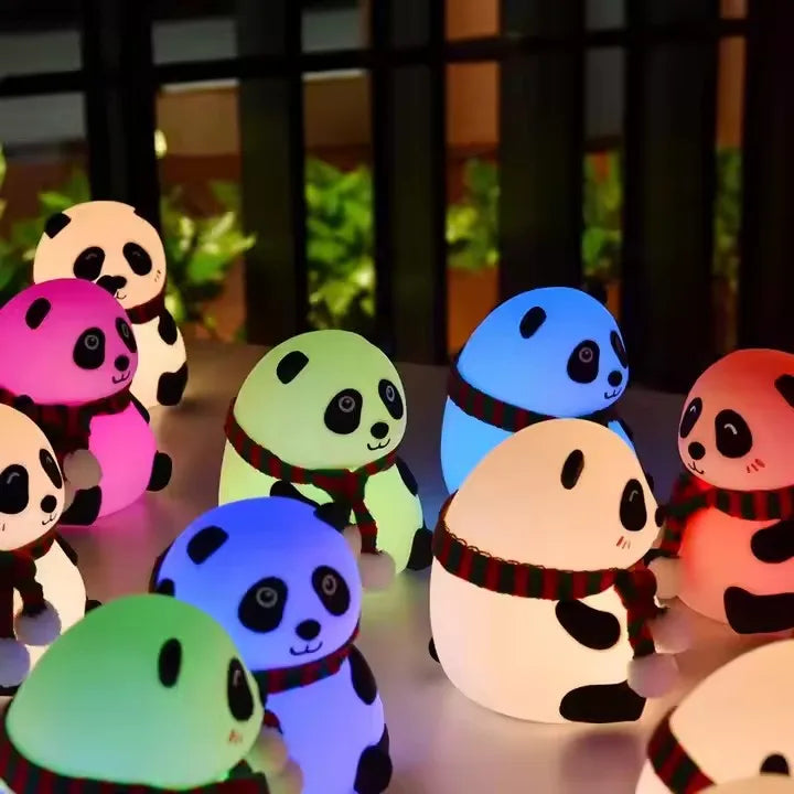 Cute Panda LED Night Light with RGB Colors
