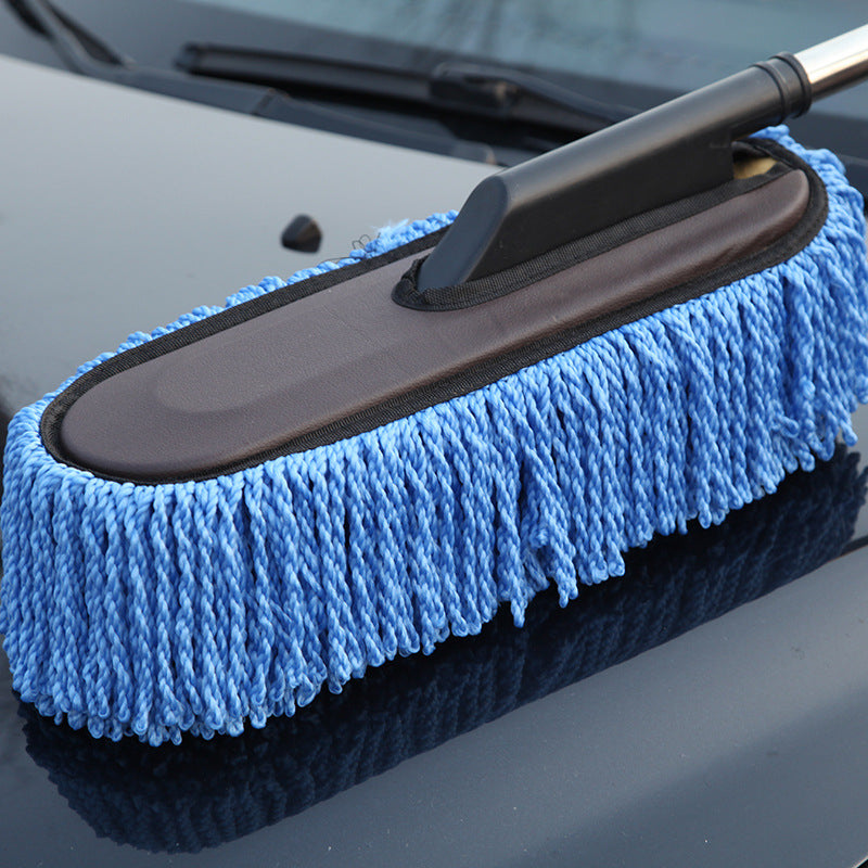 Durable Car Wash Brush with Removable Wax Mop Head