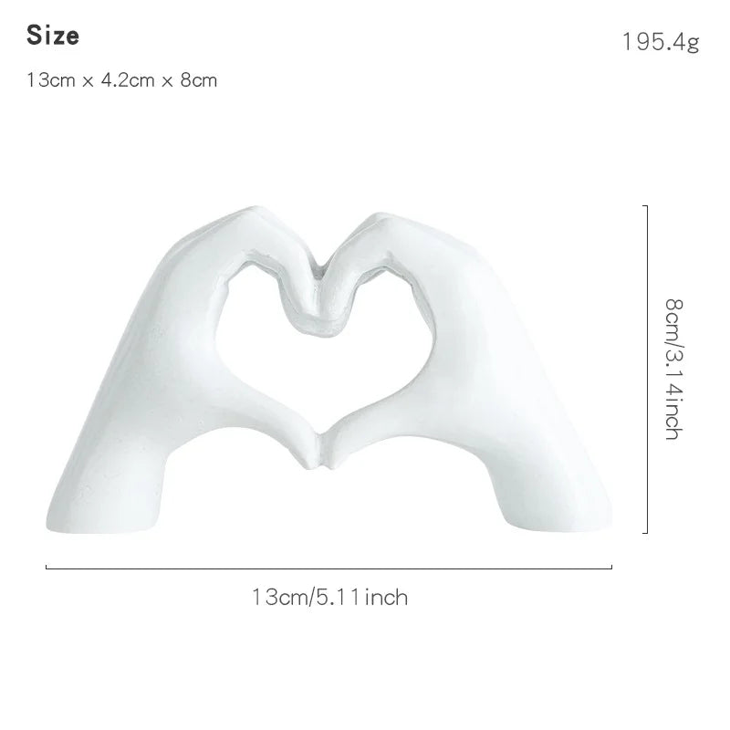 Luxury Resin Heart Ornament for Elegant Home Decor