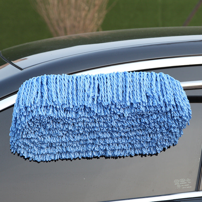 Durable Car Wash Brush with Removable Wax Mop Head